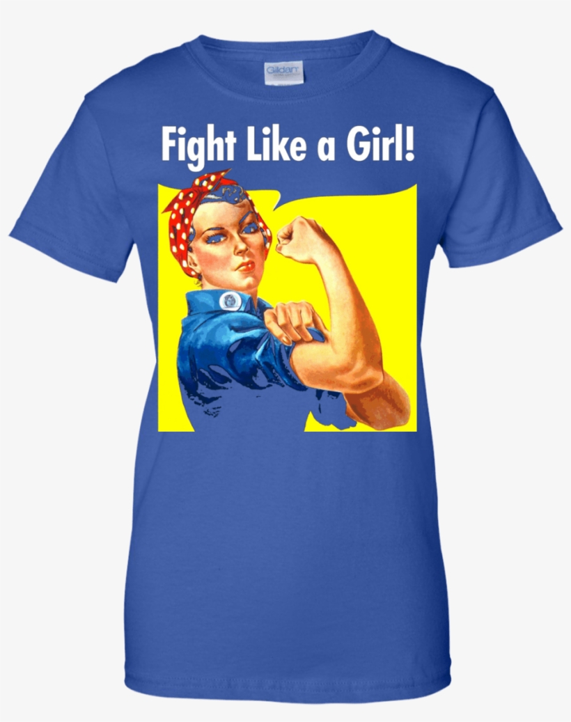 Rosie Riveter Fight Girl Funny T-shirt Pole - Prejudices For Men And Women, transparent png download