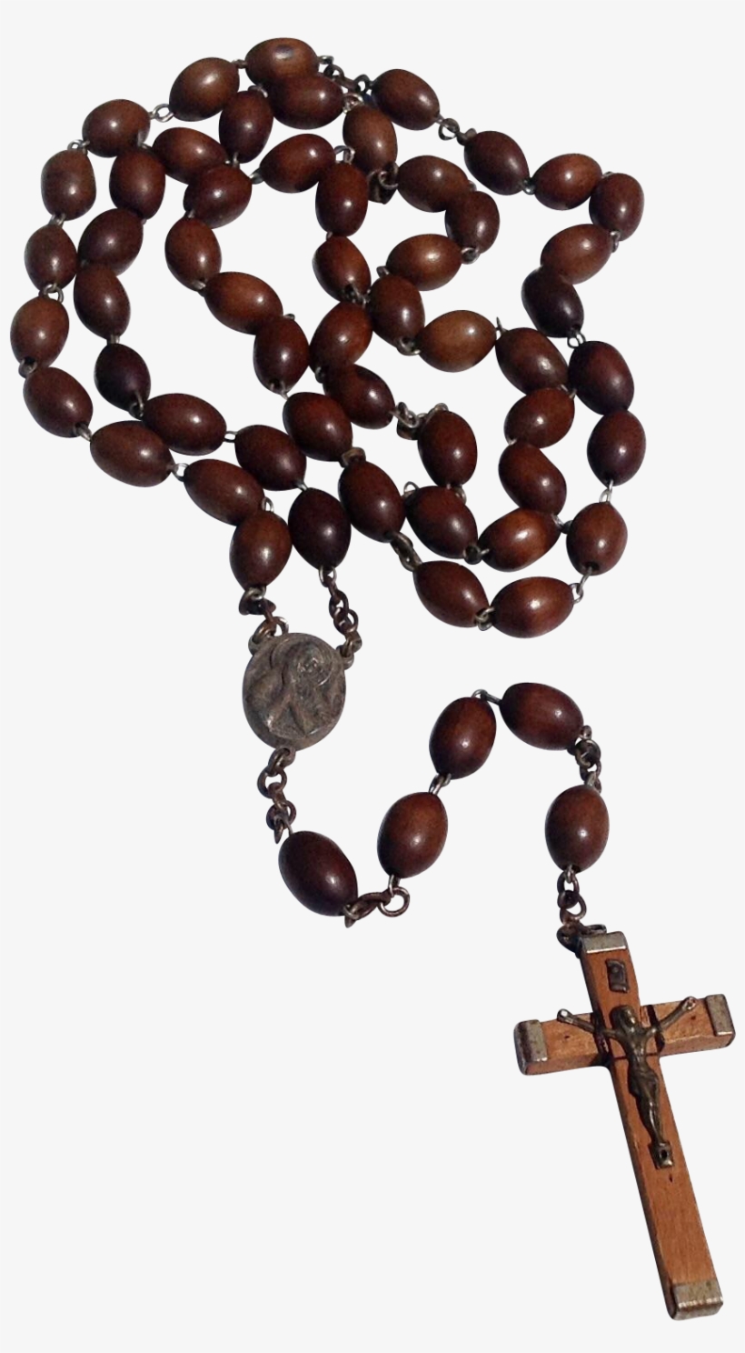 Vintage Large Early Priest Or Nun's Rosary - Christian Cross, transparent png download