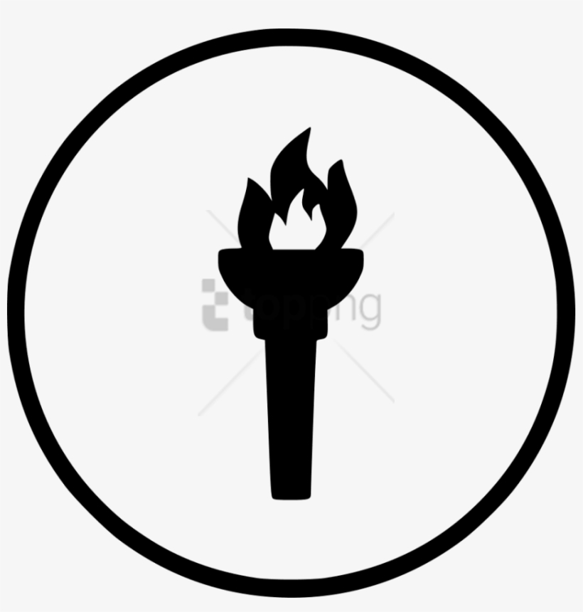 Free Png Black Olympic Fire Png Image With Transparent - Torch Fire Icon Png, transparent png download