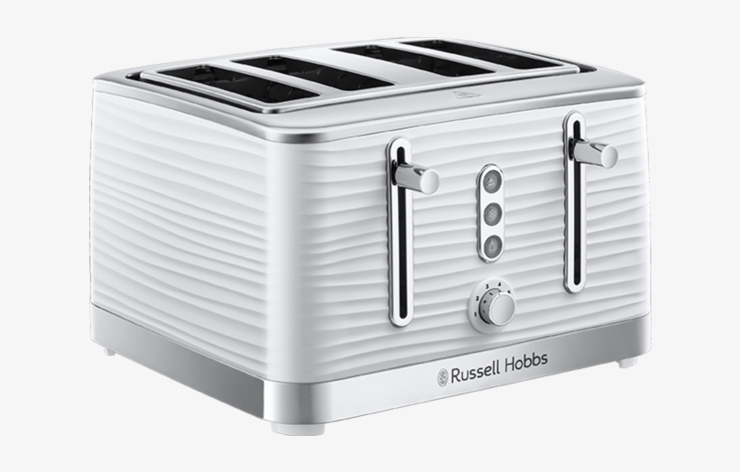 Inspire 4 Slice Toaster - Russell Hobbs Toaster White, transparent png download
