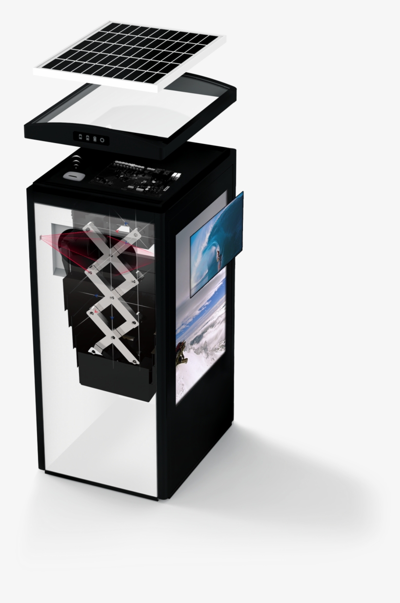 Internet Of Things Plays A Major Role In Making The - Cleancube The Solar Powered Trash Compactor, transparent png download