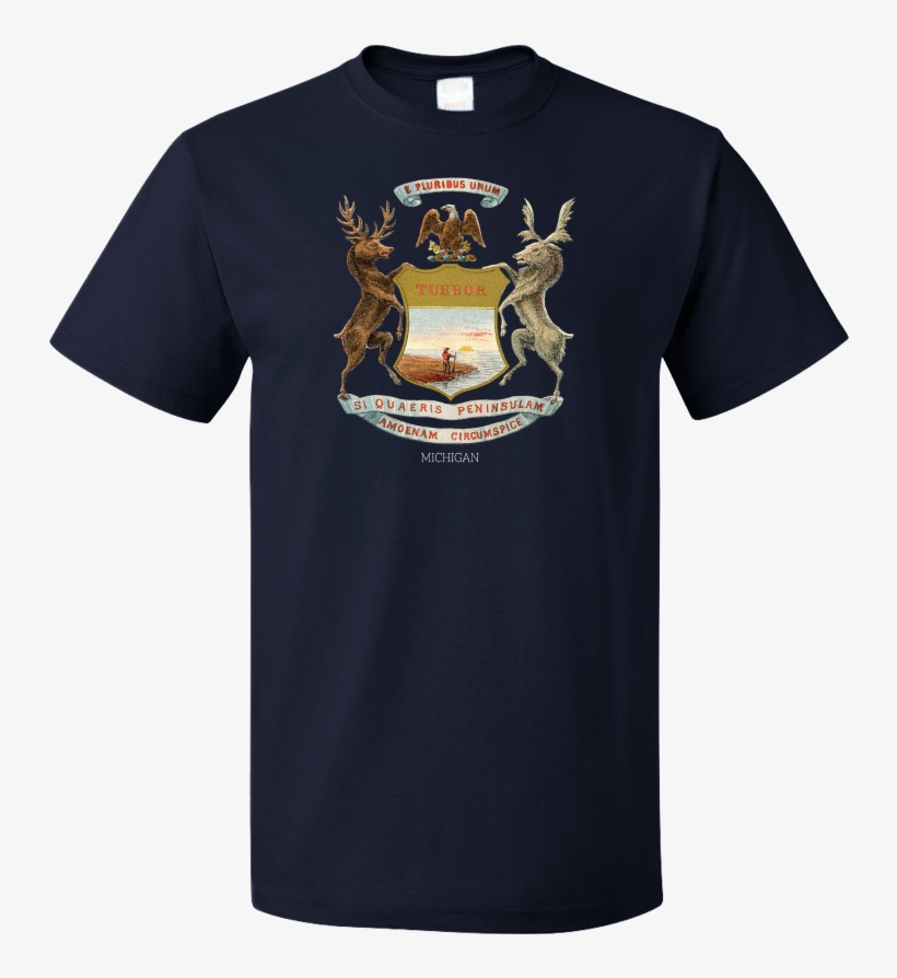 Standard Navy 1876 Michigan Flag - Elsie Fest Shirt, transparent png download