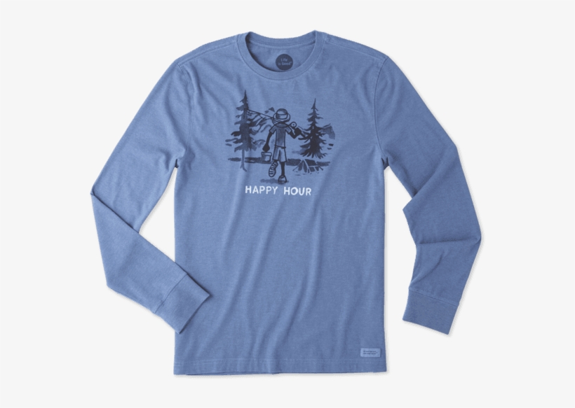 Men's Happy Hour - Long-sleeved T-shirt, transparent png download