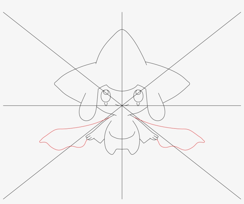 How To Draw Pokemon Jirachi Step - Sketch, transparent png download
