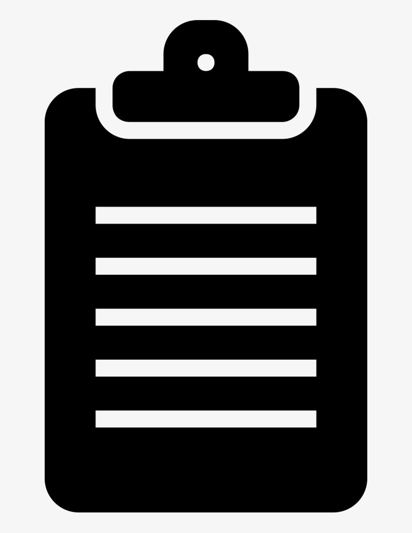 Clipboard With Text Lines Black Interface Symbol Of - Clipboard, transparent png download
