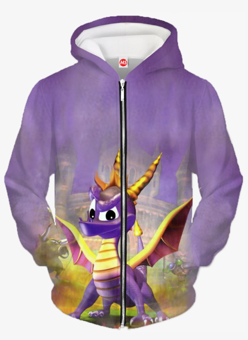 Spyro Zip Up Hoodie - Spyro Dragon, transparent png download