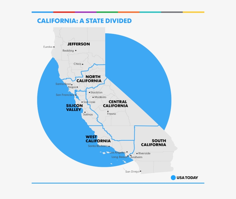 Usa Todayverified Account - California Turning Into 3 States, transparent png download