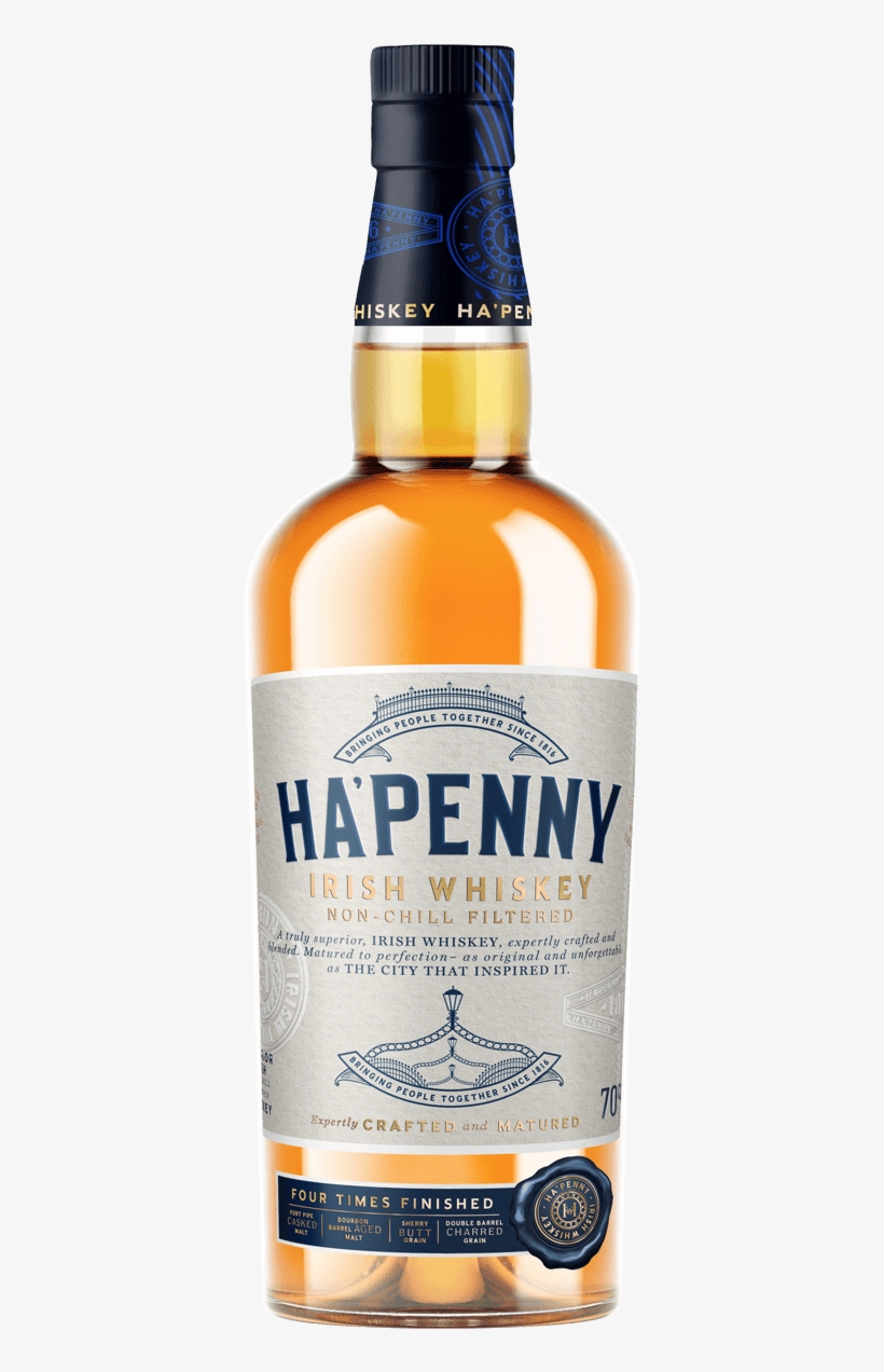 Hapenny Whiskey Logo Hapenny Whiskey Bottle - Ha Penny Whiskey, transparent png download