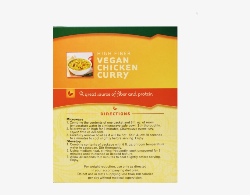 Vegan Chicken Curry Diet Entree - American Food, transparent png download