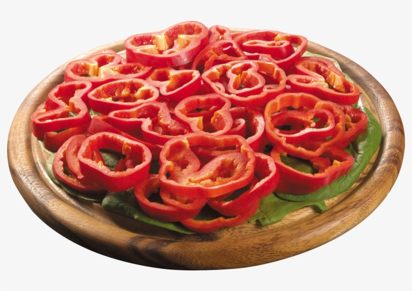 Pepper Slices On Board - Cherry Tomatoes, transparent png download