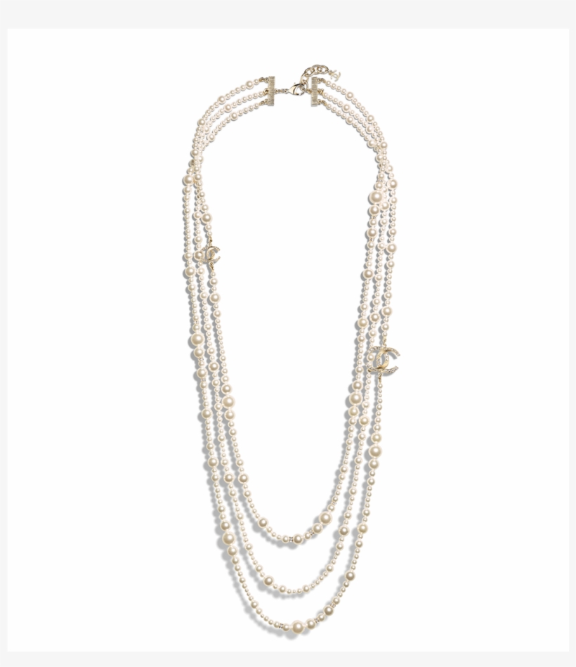 Necklace, Metal, Imitation Pearls, Resin & Diamantés-silver, - Necklace, transparent png download