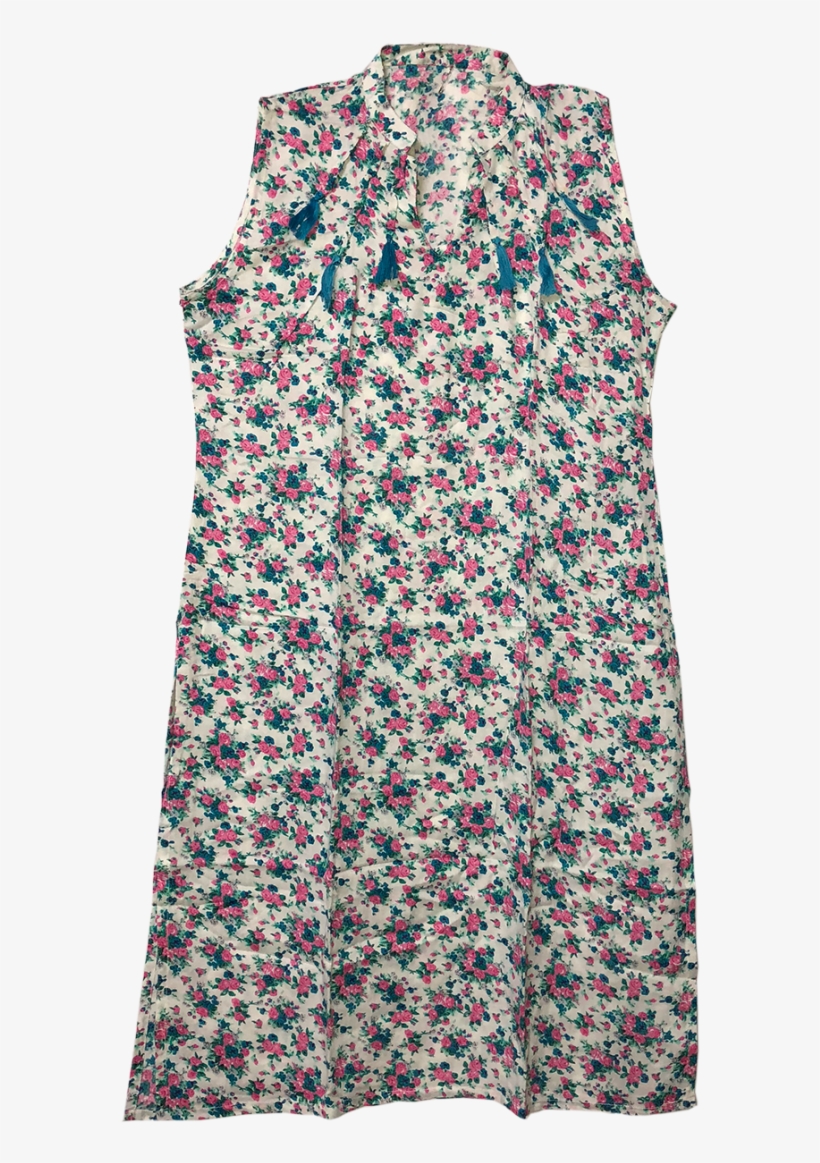 Thams Round Neck Kurti With Tassels - Day Dress, transparent png download