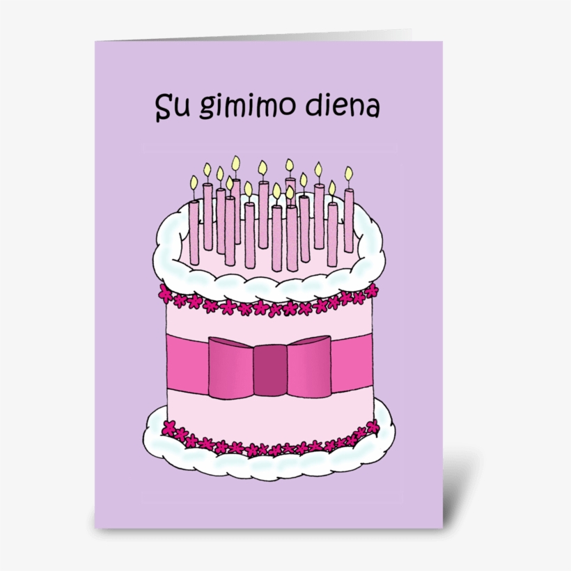 Lithuanian Happy Birthday Greeting Card - Feliz Cumpleaños En Polaco, transparent png download