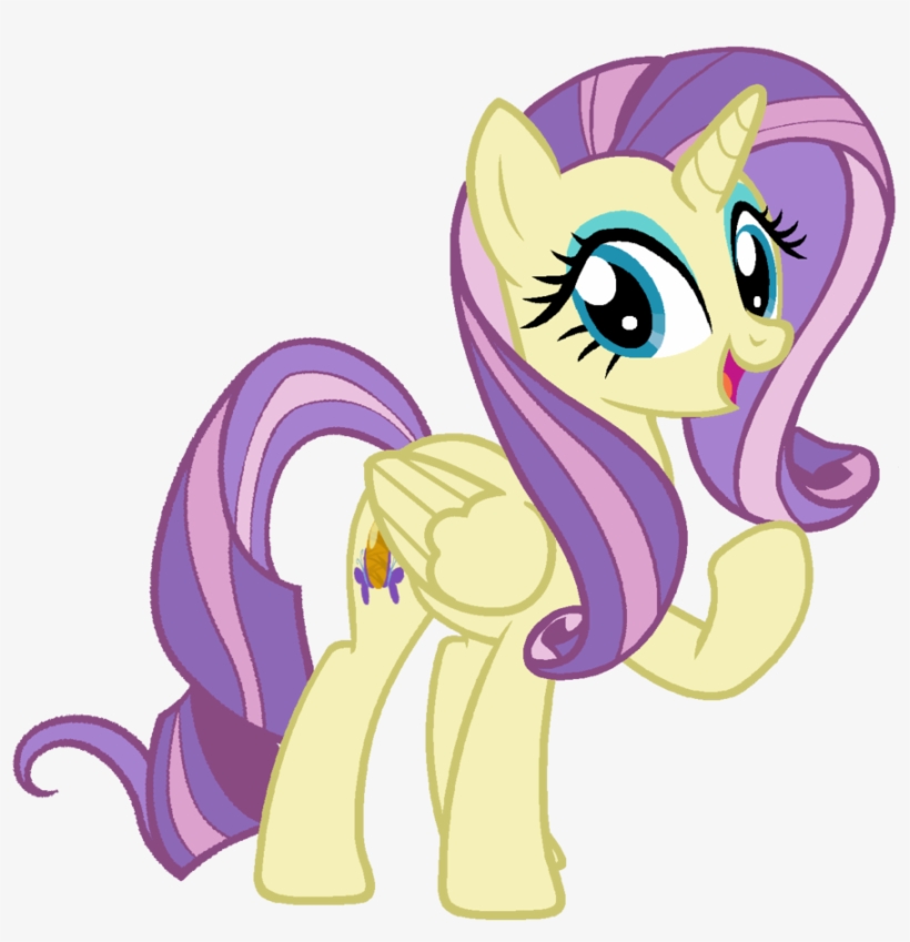 Fluttershy, Fusion, Pony, Rarity, Safe, Simple Background, - Rarity And Rainbow Dash Fusion, transparent png download