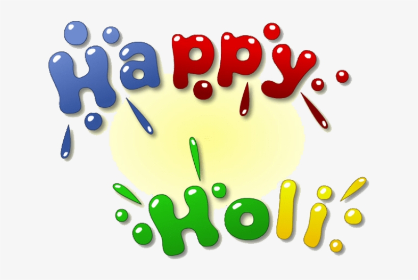 Happy Holi Text Png Transparent Images - Happy Holi Png Text, transparent png download