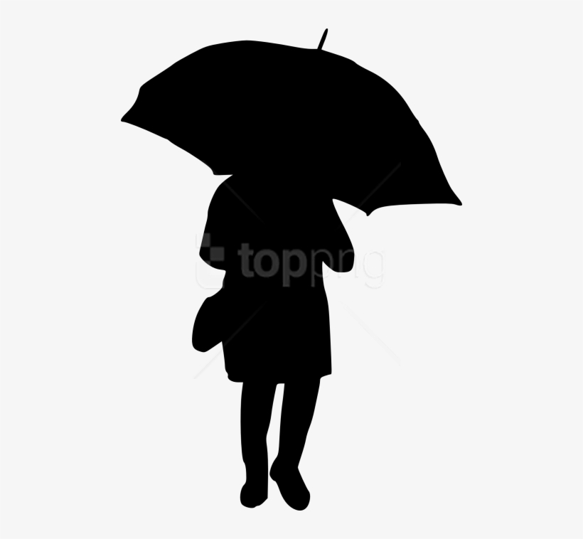 Free Png Woman Umbrella Silhouette Png Images Transparent - Silhouette, transparent png download