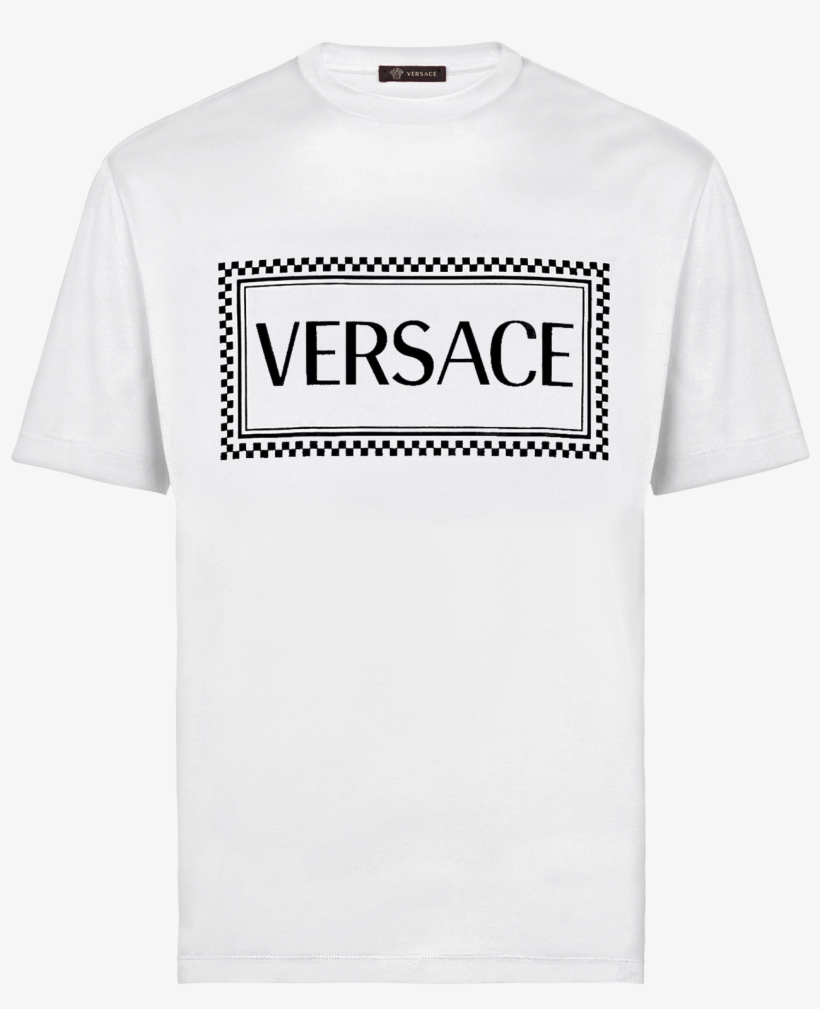 Sustainable Versace Vintage 90s Logo T-shirt - T-shirt, transparent png download