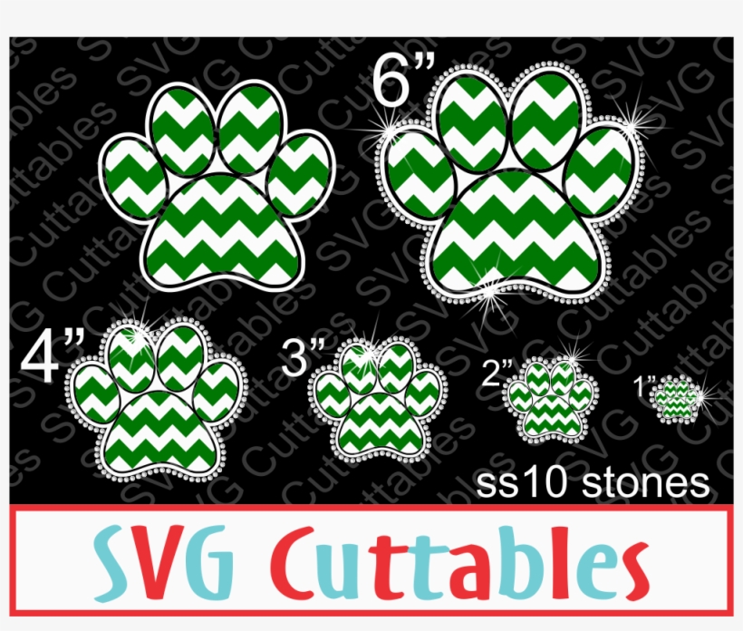 Chevron Paw Prints, Multi Dec - Illustration, transparent png download