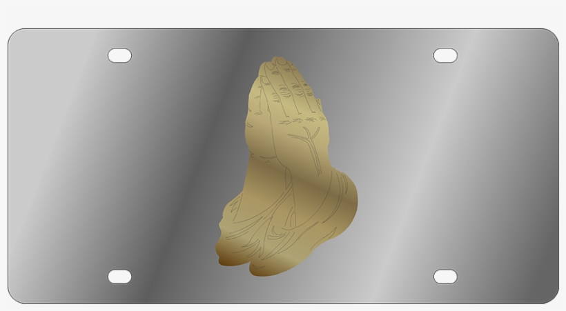 Christain Prayer Hands Stainless Steel License Plate - Illustration, transparent png download