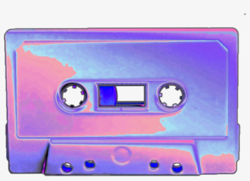 #music #fita #vhs #vhstape #holographic #purple #pink - Electronics, transparent png download