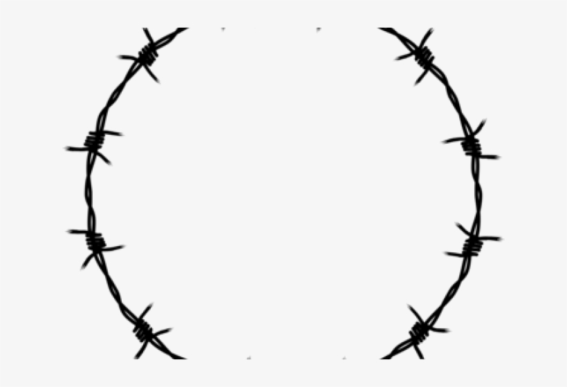 Barbed Wire Clipart Security Fence - Barbed Wire Circle Png, transparent png download