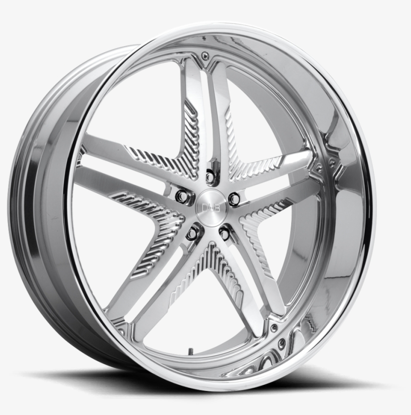 5 Lug Brushed W/ Polished Lip - Hubcap, transparent png download