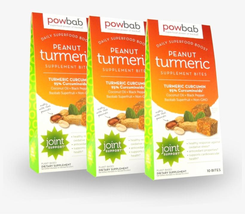 Powbab Peanut Turmeric Supplement Bites - Flyer, transparent png download