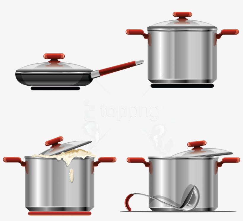 Free Png Download Cooking Pan Png Images Background - Cooking Pot Free Vector, transparent png download