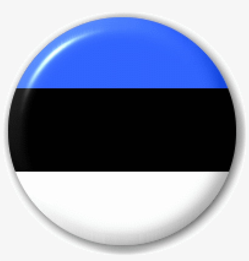 Button Graphic Flag Of Estonia - Estonia Flag Png, transparent png download