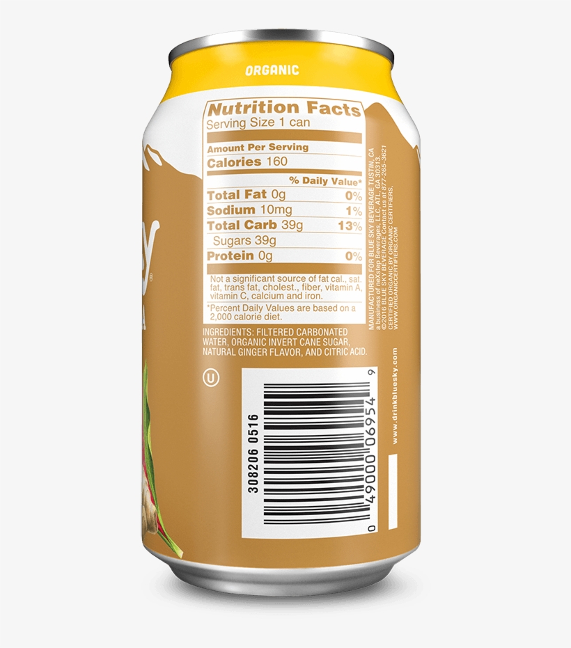 Ginger Ale - Nutrition Facts PNG Image | Transparent PNG Free ...
