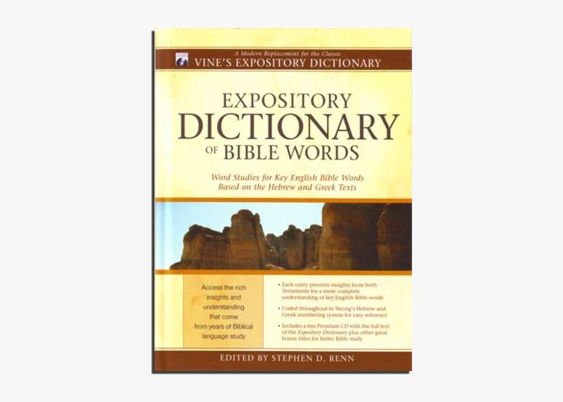 Expository Dictionary Of Bible Words - Book Cover, transparent png download