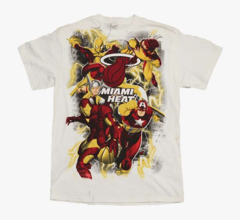 Miami Heat And Marvel Comics T-shirt - Miami Heat, transparent png download