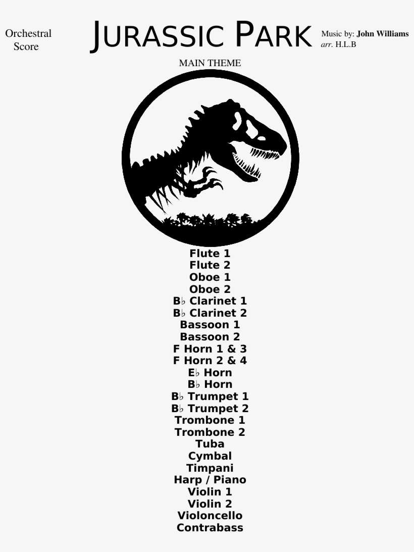 Jurassic Park Theme - Jurassic Park Theme Flute, transparent png download