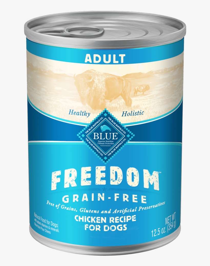 Blue Buffalo Freedom Grain Free Chicken Recipe Adult - Blue Buffalo Wet Dog Food Can, transparent png download