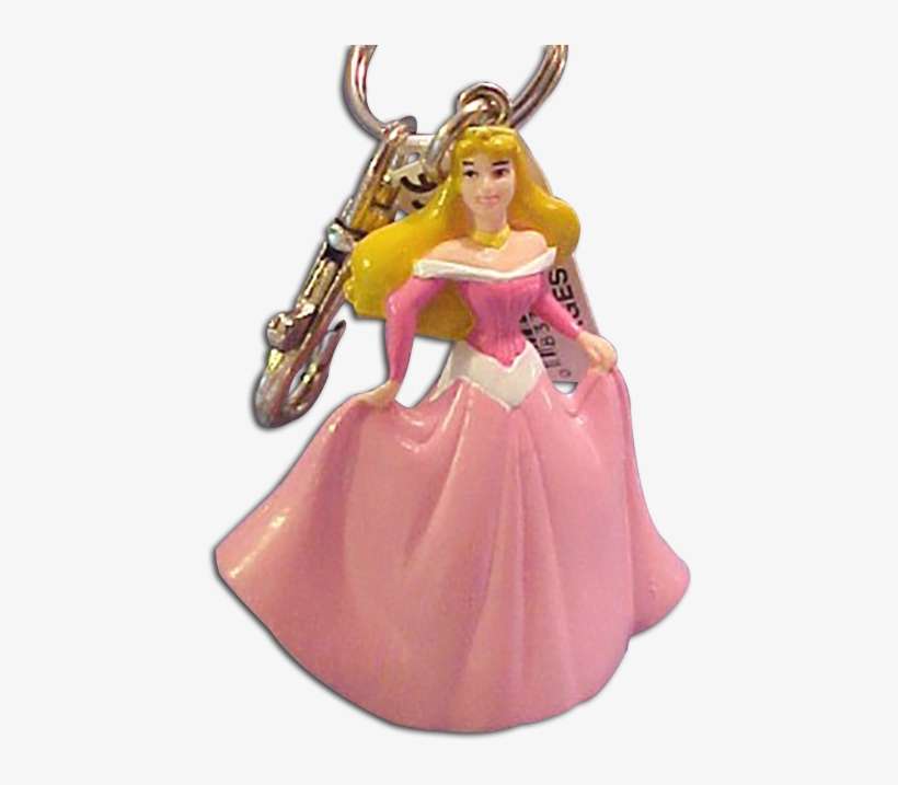 Disney Sleeping Beauty Princess Aurora Figure Keyring - Disney Princess Keychains, transparent png download