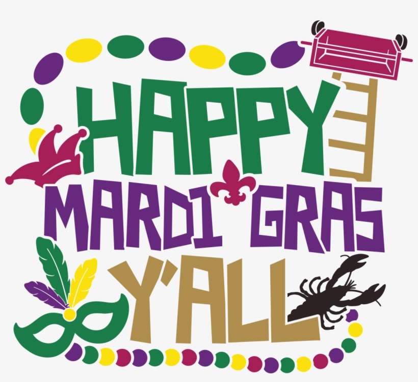 Happy Mardi Gras Yall, transparent png download