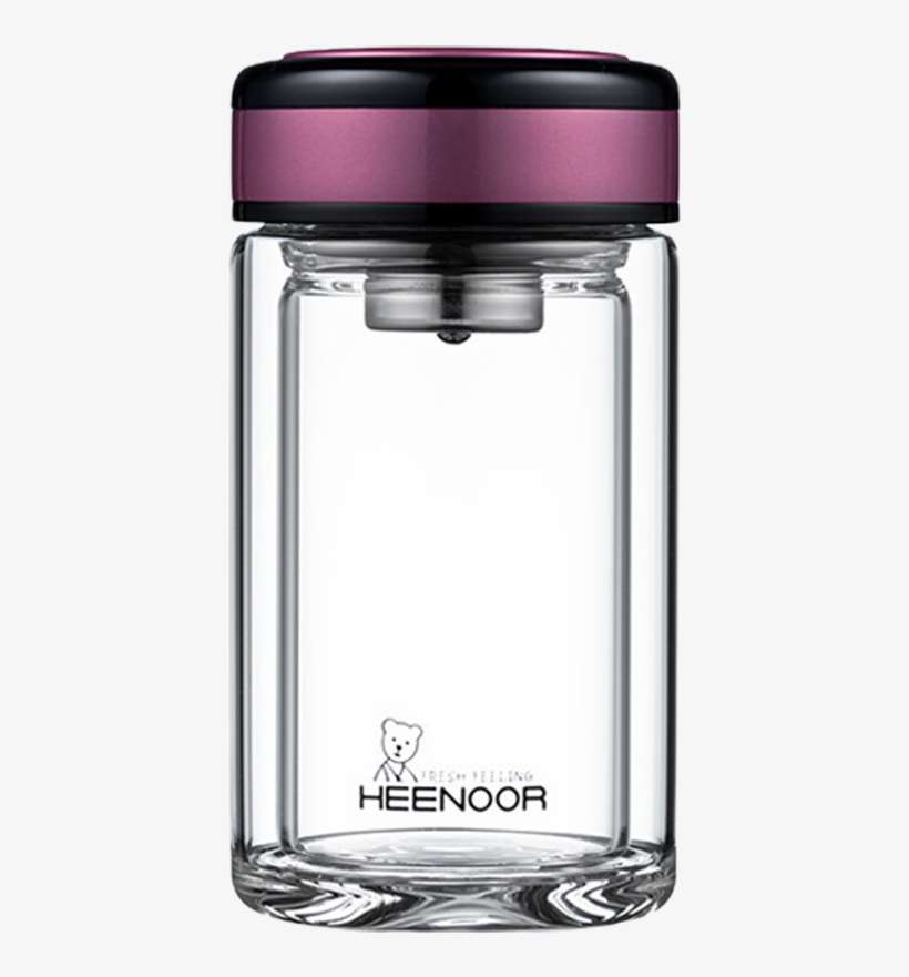 Hino Double Glass 220ml Office Cute Water Cup Ladies - Plastic Bottle, transparent png download