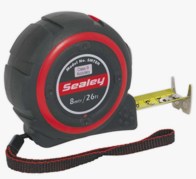 Smt8h Sealey Heavy-duty Measuring Tape 8mtr [measuring] - Tape Measure, transparent png download