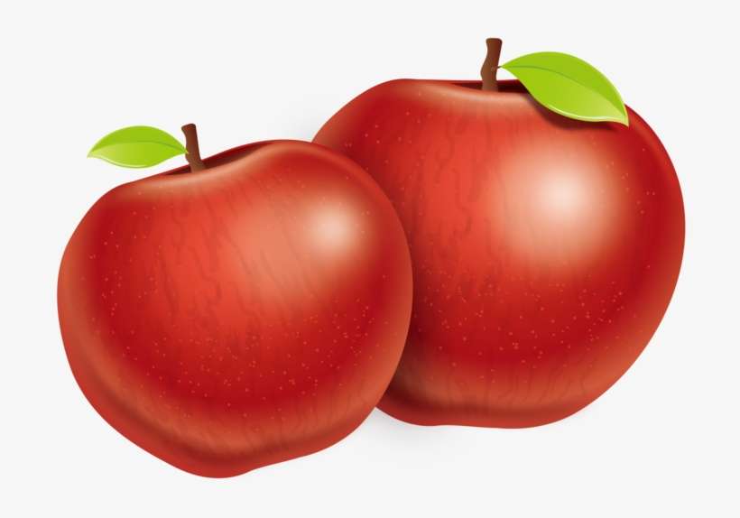 Tomato Apple Plum Two Fuji Vector Apples - Two Apples PNG Image