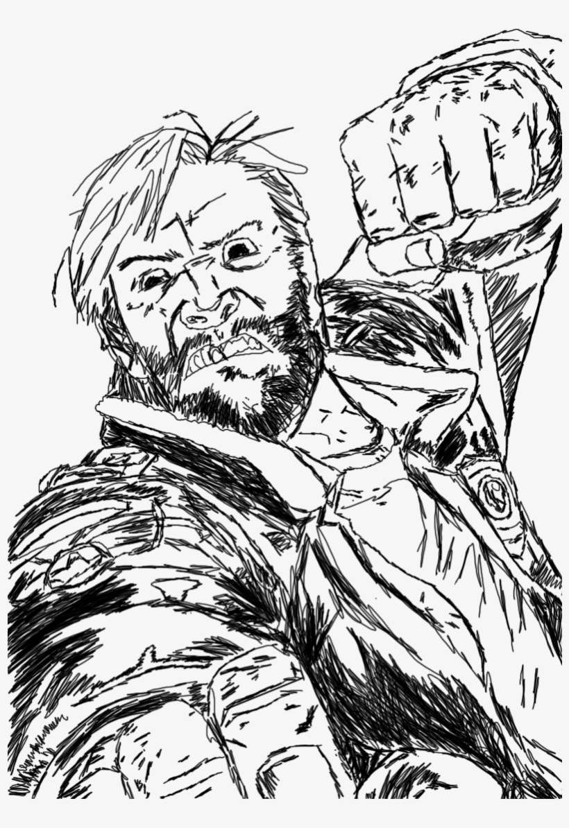 Rick Grimes Sketch By - Rick Grimes Comics Png, transparent png download