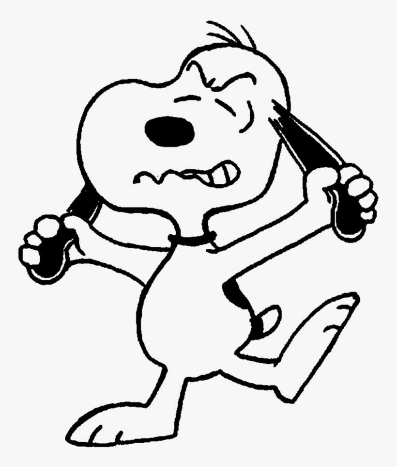 Picture Transparent Library Snoopy Charlie Brown Woodstock - Snoopy Angry, transparent png download