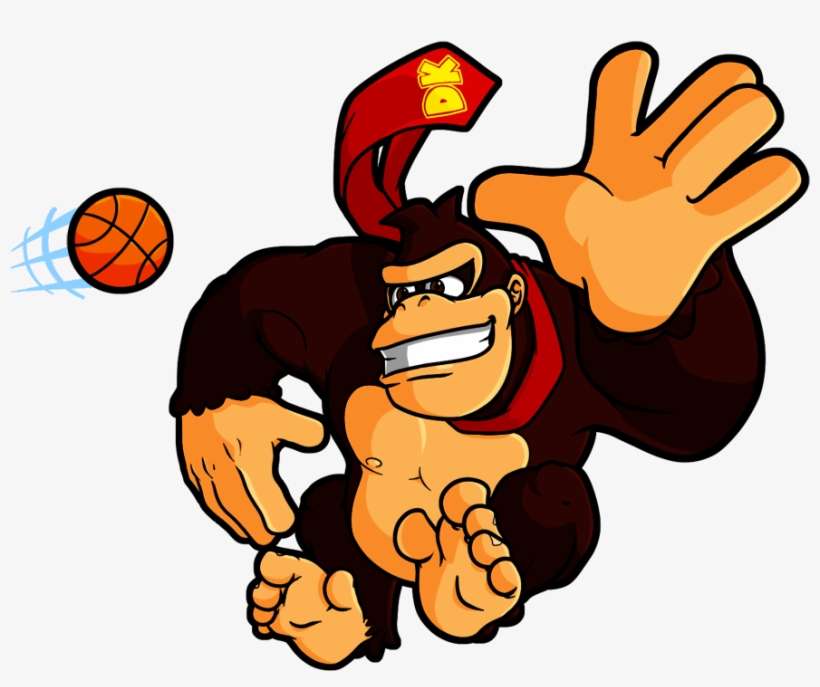 Donkey Kong Playing Basketball - Donkey Kong Art, transparent png download