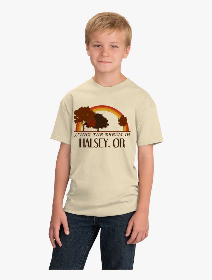 Youth Natural Living The Dream In Halsey, Or - American Cancer Society Shirts 2017, transparent png download