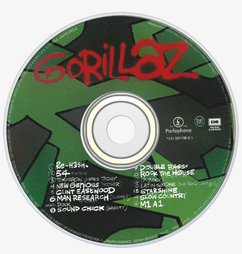 Cdart Artwork - Gorillaz, transparent png download