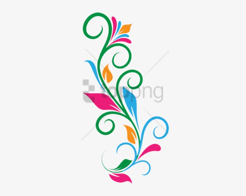 Free Png Download Colorful Floral Design Png Png Images - Floral Design Vector Png, transparent png download