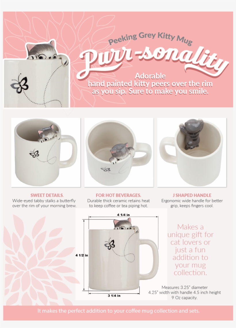 Cute Cat Mug - Cup, transparent png download