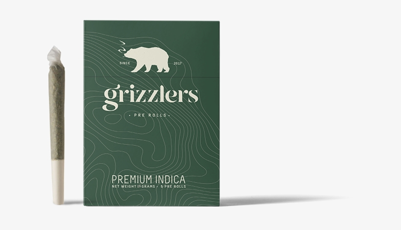 Cannabis Indica - Grizzlers Pre Rolled Joints, transparent png download
