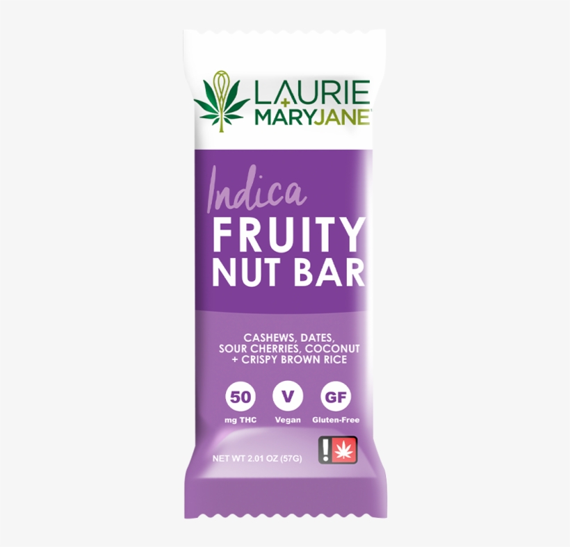Laurie Maryjane's Indica Fruity Nut Bar - Grape, transparent png download