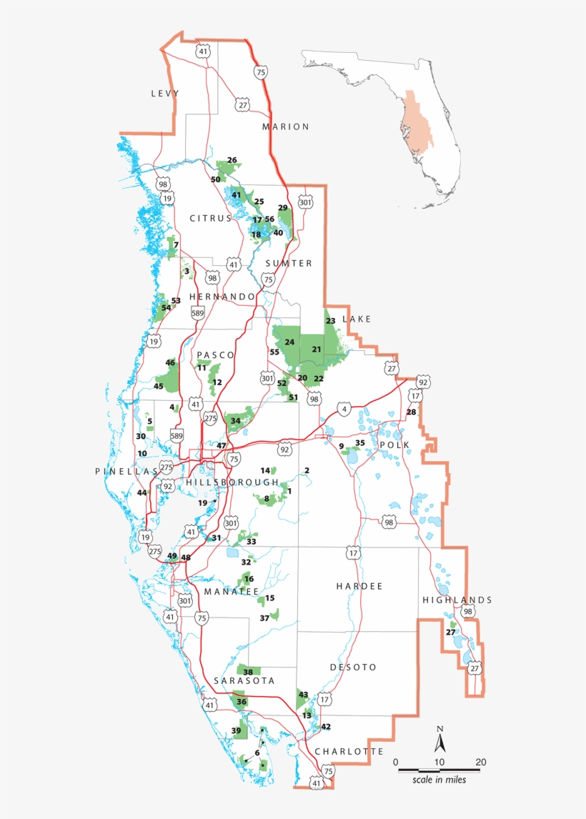 Recreation Areas Map - Swiftmud Map, transparent png download