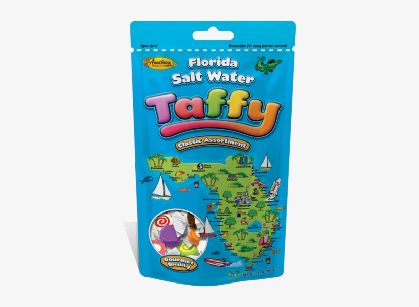 Florida Map Taffy, Assortment Stand-up Pouch 14 Oz - Toy Instrument, transparent png download
